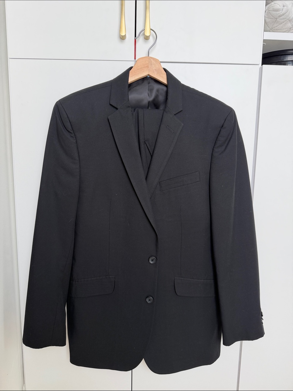 Classic Black Men's Two-Button Blazer